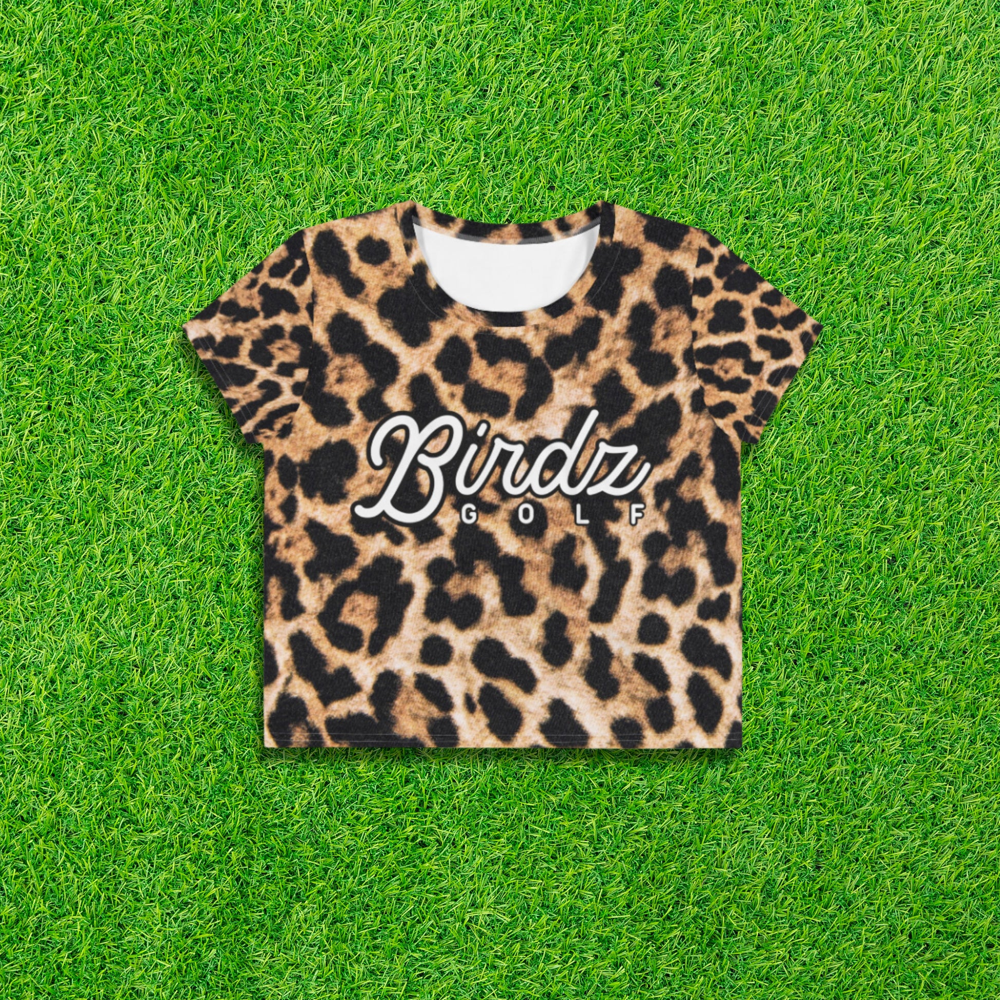 Cheetah Print Birdz Golf crop tee - Birdz Golf - BIRDZ. ONLY.