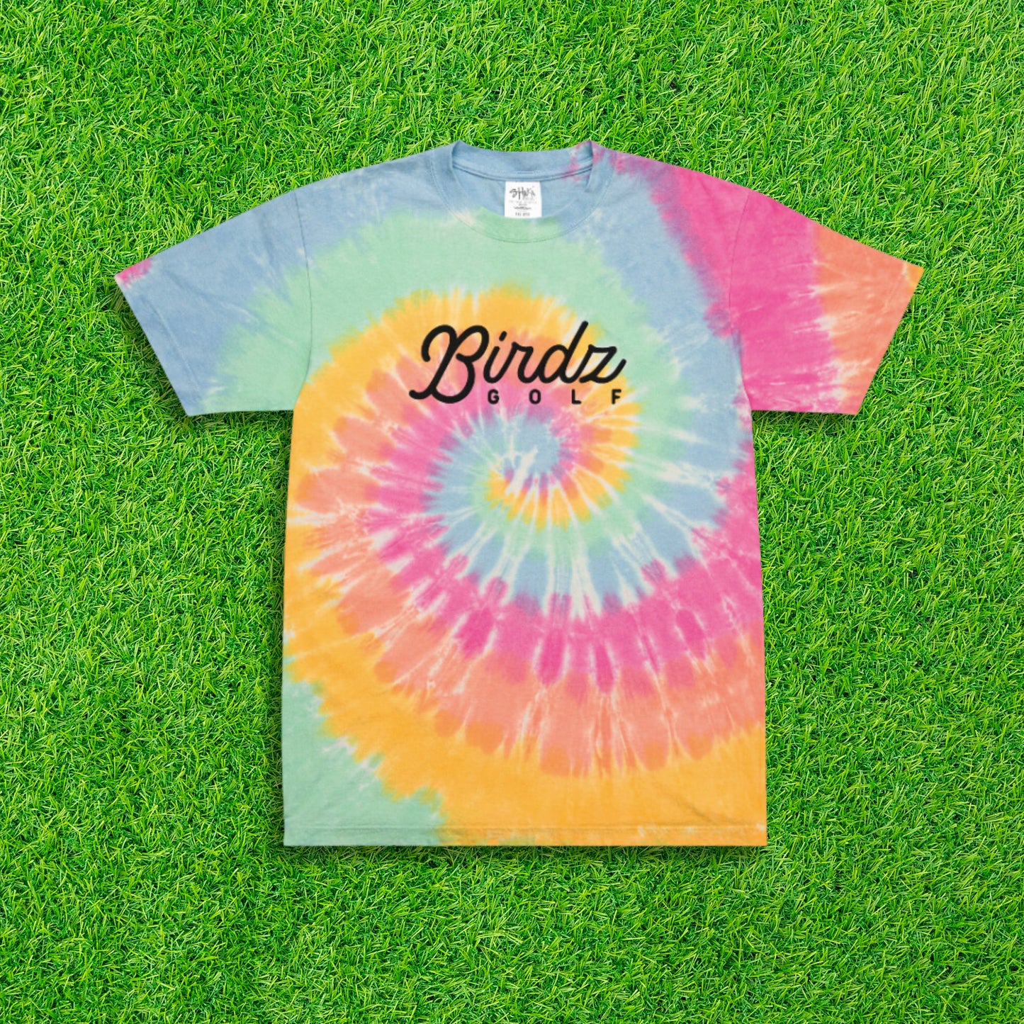 Oversized tie-dye t-shirt (Black Logo) - Birdz Golf - BIRDZ. ONLY.