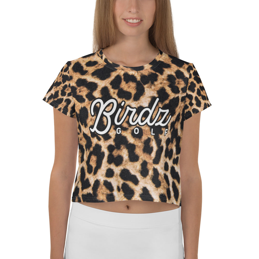 Cheetah Print Birdz Golf crop tee - Birdz Golf - BIRDZ. ONLY.