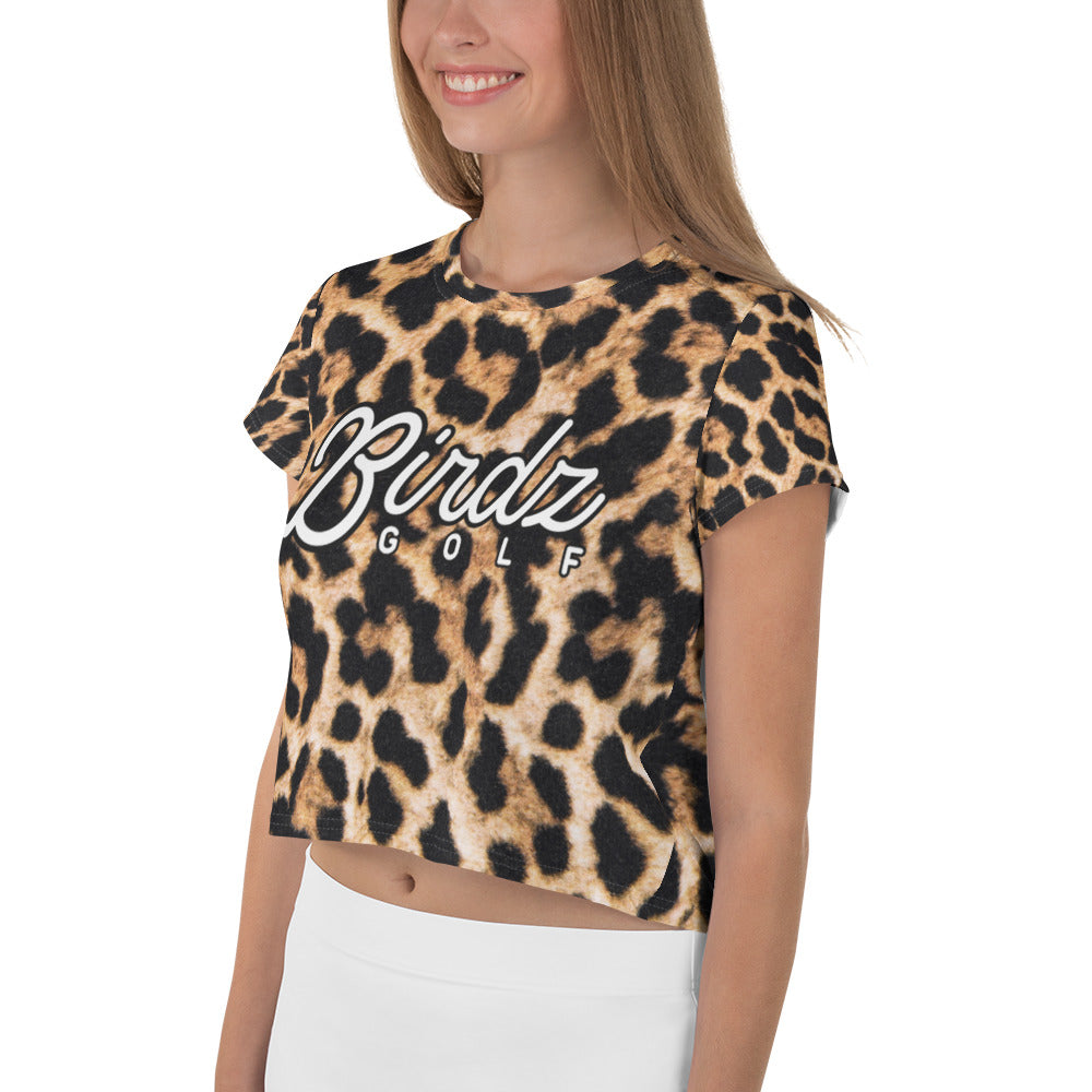 Cheetah Print Birdz Golf crop tee - Birdz Golf - BIRDZ. ONLY.