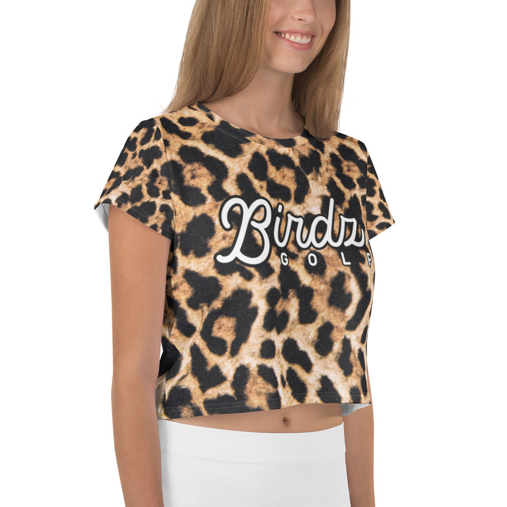 Cheetah Print Birdz Golf crop tee - Birdz Golf - BIRDZ. ONLY.