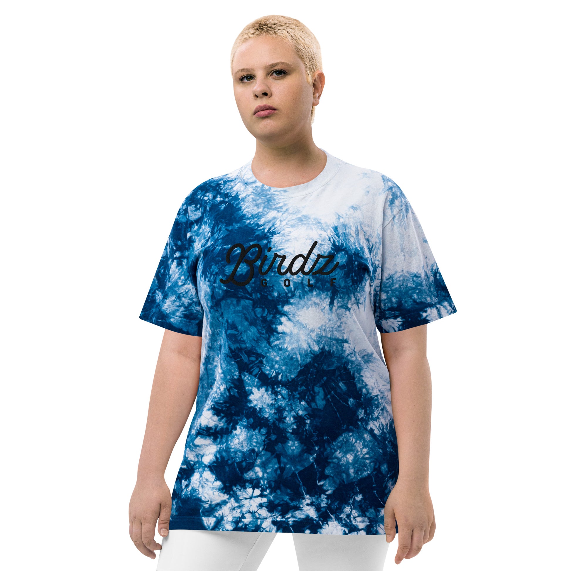 Oversized tie-dye t-shirt (Black Logo) - Birdz Golf - BIRDZ. ONLY.