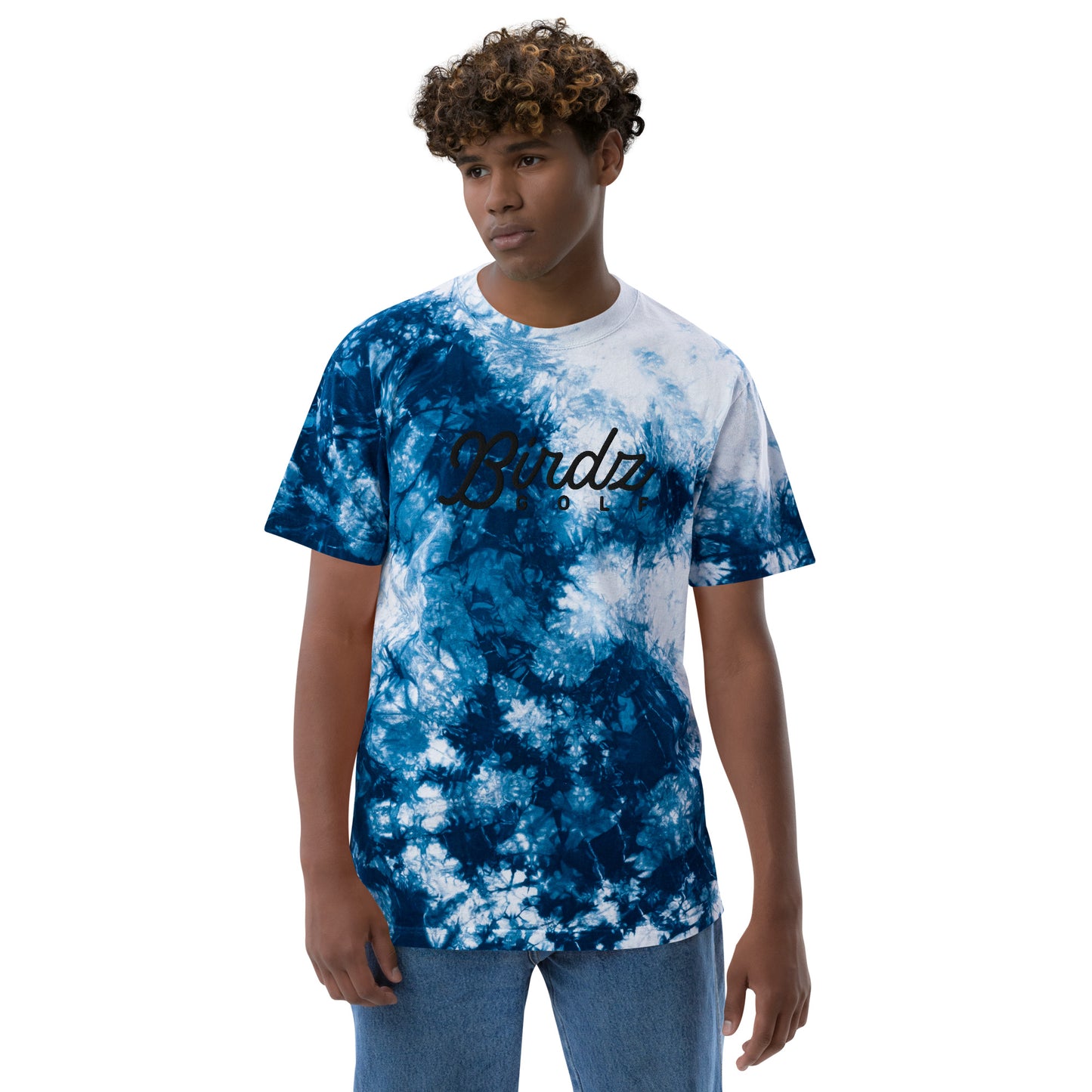 Oversized tie-dye t-shirt (Black Logo) - Birdz Golf - BIRDZ. ONLY.