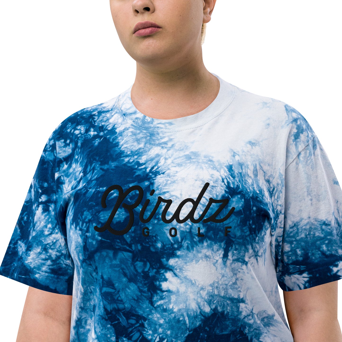 Oversized tie-dye t-shirt (Black Logo) - Birdz Golf - BIRDZ. ONLY.