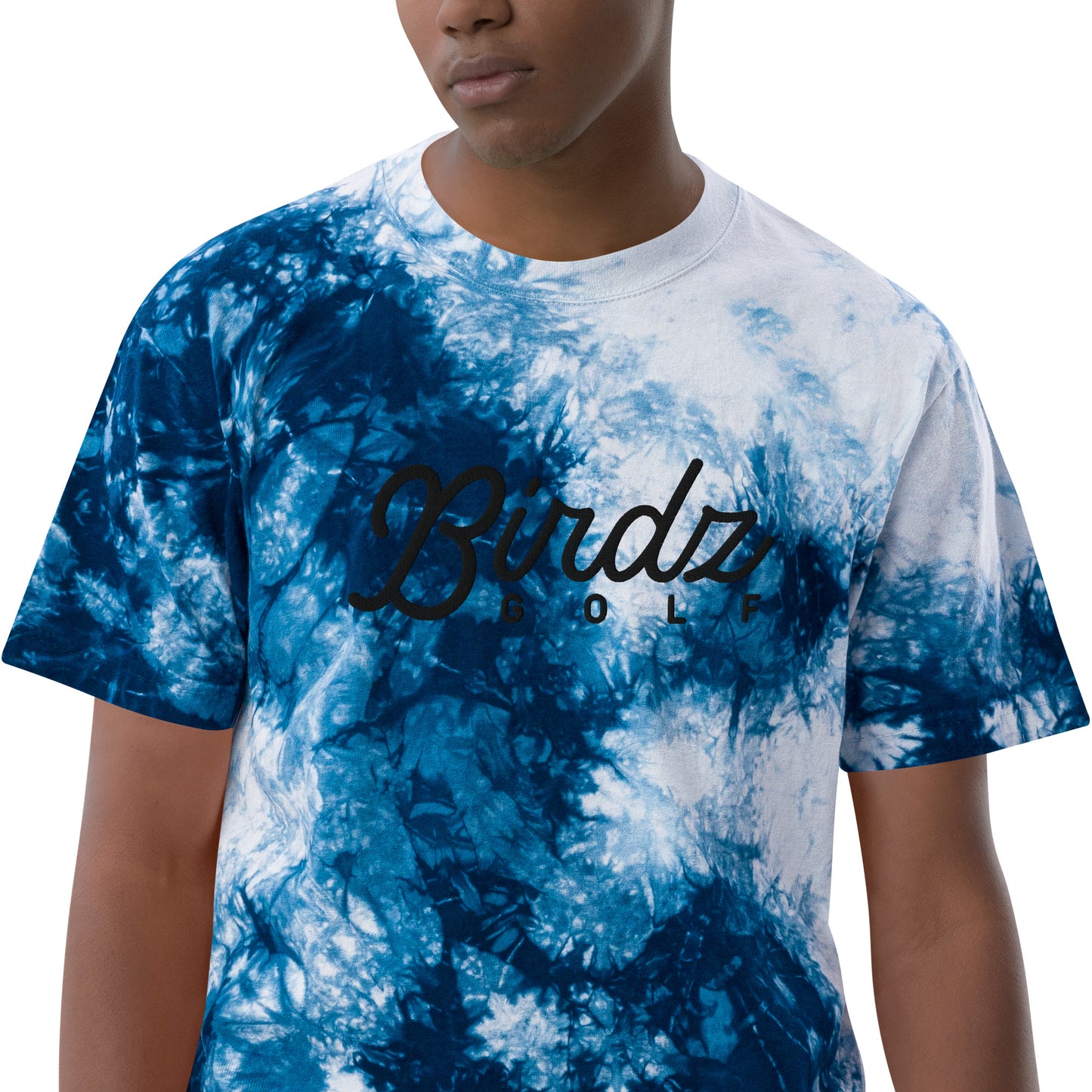 Oversized tie-dye t-shirt (Black Logo) - Birdz Golf - BIRDZ. ONLY.