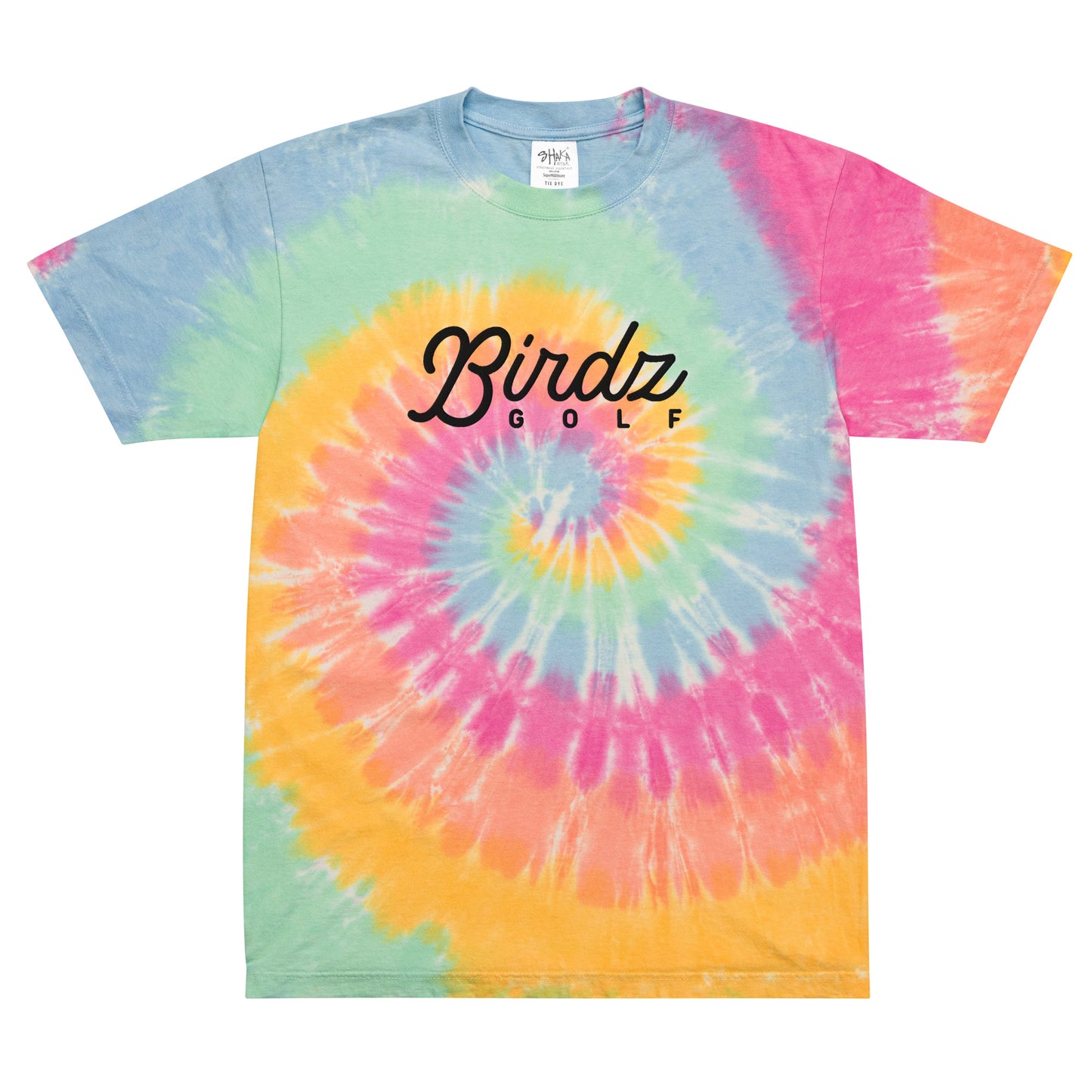 Oversized tie-dye t-shirt (Black Logo) - Birdz Golf - BIRDZ. ONLY.