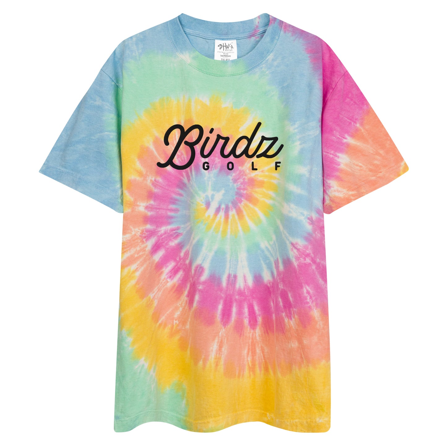 Oversized tie-dye t-shirt (Black Logo) - Birdz Golf - BIRDZ. ONLY.