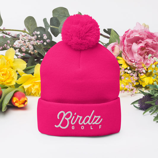 Pink Pom-Pom Beanie - Birdz Golf - BIRDZ. ONLY.